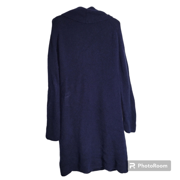 J. Crew Navy Long Double-Breasted Cardigan Sweater size S - Picture 6 of 13